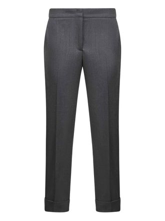 Pantaloni Torino turn-up trousers - women - Virgin Wool/Lycra - 46 - Grey