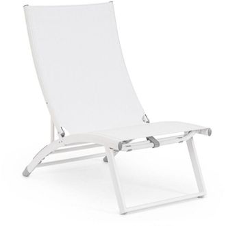 BIZZOTTO Poltrona Lounge reclinabile Taylor struttura in alluminio, da 53 x 166.5 x 90 cm -Bianco