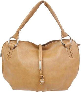 Celine Pre-owned Handbags, female, Brown, Size: ONE SIZE Pre-owned Vintage Leather Shoulder Bag