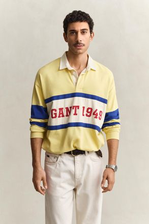 GANT Men Long Sleeve Rugger (XXL) LIGHT MUSTARD YELLOW