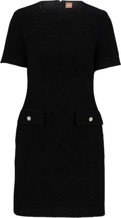 HUGO BOSS Stijlvol Kort Jurkje - Dames - Korte kleedjes - Zwart - XL - Kleedjes