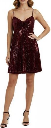Lush Pleated Sequin Minidress in Wine at Nordstrom Rack, Size X-Small