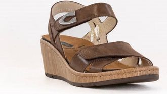 Wolky Womens Sanibel Wedge Sandal In Cedar Brown