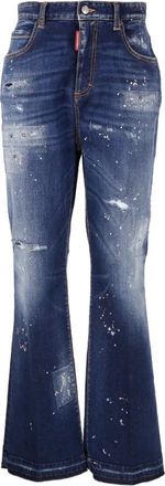 Dsquared2 Flared Jeans - Dames - Flared Jeans - Blauw - XL - Denim - Jeans