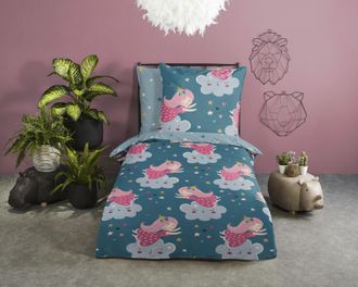 Good Morning Kinderbettwäsche »Princesse« 2 Stk. tlg. Baumwolle, 135x200, Reissverschluss, Wendeoptik, Mädchen, prinzessin