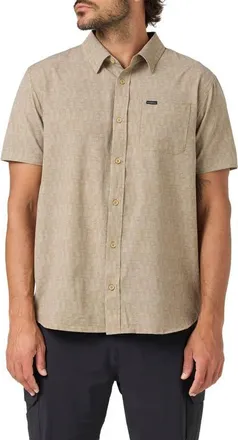 O'Neill TRVLR Performance Short Sleeve Button-Up Shirt in Twill at Nordstrom, Size Xx-Large