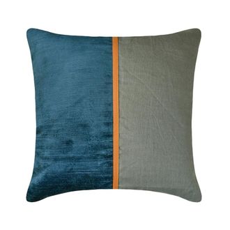 OEM Fundas De Almohada Decorativas Homecentric De 56 Cm X 56 Cm, De Pana Azul Y Lino, Ideales Para Sof&aacute;s. C&oacute;modas Fundas De Almohada De Pana Azul