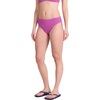 Animal Skye Textured Bikini Bottoms in Purple at Nordstrom, Size 16