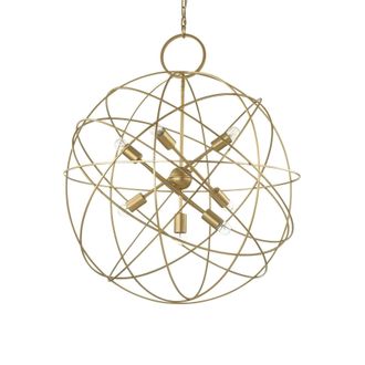 Netlighting Konse 7 Light Spherical Ceiling Pendant Gold