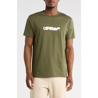 Off-white Spray Paint Arrow Graphic Slim T-Shirt in Green/white at Nordstrom Rack, Size X-Large