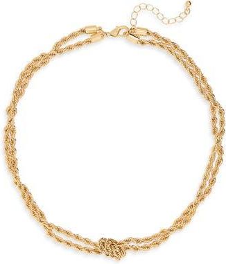 Nordstrom Rack Knotted Rope Chain Necklace in Gold at Nordstrom Rack