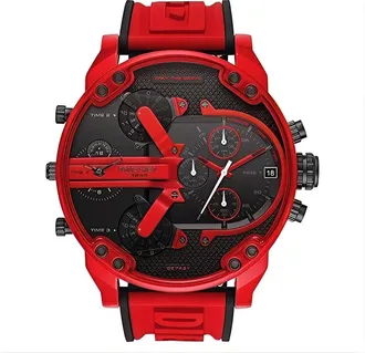 Diesel Accessoires, Heren, Rood, ONE Size, Mr Daddy 2.0 Horloge