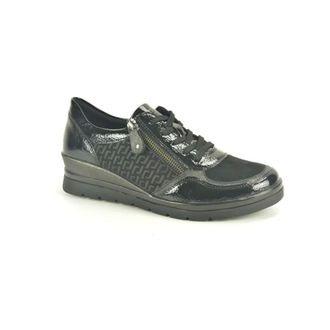 Remonte Zwart +lace +print N.+tiret DZ. - Dames - Schoenen - Zwart - Maat: 41 EU
