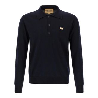 Valentino Garavani Truien & Vesten, Heren, Blauw, S, Wol, VLogo Signature Polo