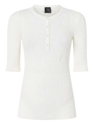 Pinko ribbed Henley top - White