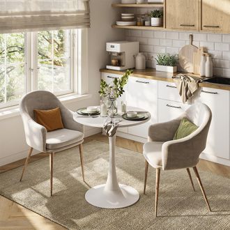 Vicco Mesa De Comedor Carl, Blanco, 70 X 70 Cm, Vicco