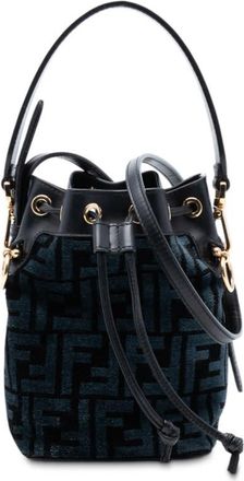 Fendi Pre-owned Fendi Mini Zucca Tapestry Mon Tresor Bucket Bag Ladies 8BS010 ALMK 229 0189