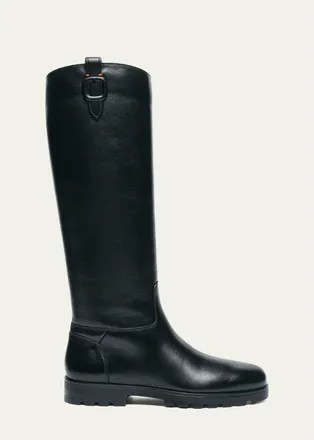 Santoni Bess Leather Knee-High Boots