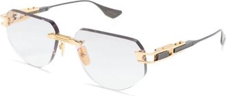 Dita Eyewear Grand-Imperyn Optisch Montuur - unisex - Brillen - Geel - 56 MM - Leer - Accessoires