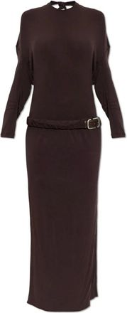 The Attico Dames, Jurken, Bruin, Maat: XS Leer