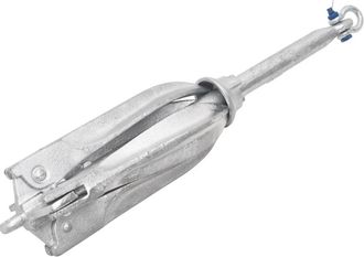 vidaXL Ancla Plegable Hierro Fundido Galvanizado Caliente Plata 10 Kg Vidaxl