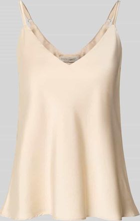 Rinascimento Rinascimento Top mit V-Ausschnitt und Spaghettitr&auml;gern in Beige, Gr&ouml;&szlig;e XL
