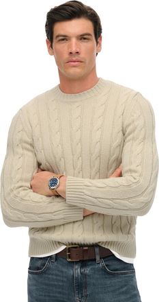 Superdry Trui Superdry Creme gebreid kabel