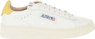 Autry White Leather Low-Top Sneakers