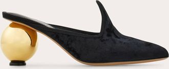 Ferragamo Donna Mule tacco a sfera Nero Taglia 36.5