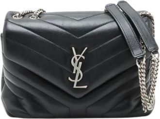Saint Laurent Pre-owned Shoulder Bags, female, Black, Size: ONE SIZE Pre-owned Leather Shoulder Bag