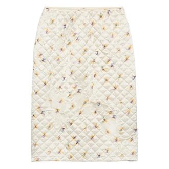 Prada Floral Quilted Short Skirt