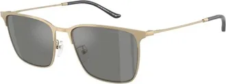 Emporio Armani Rectangle Sunglasses - male - Emporio Armani - Sunglasses - Yellow - 57 MM - Accessories