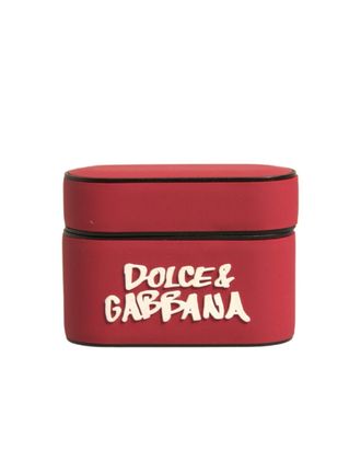 Dolce & Gabbana SMY10618 Logo-Embossed AirPods Case - Red