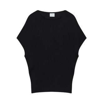 Closed Closed, Blouses, female, Black, Size: L Short Sleeve T-Shirt