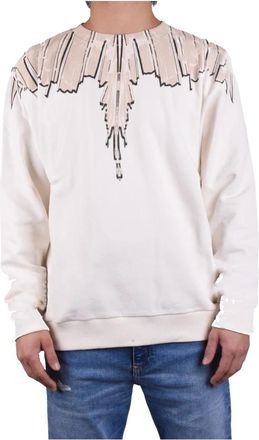 Marcelo Burlon Sweatshirt - Heren - Sweatshirts - Wit - L - Katoen - Hoodies & sweatvesten