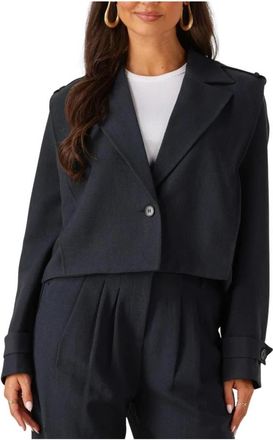 Co'Couture Navy Blue Dames Blazer Jas - Dames - Blazers - Zwart - XL - Jassen