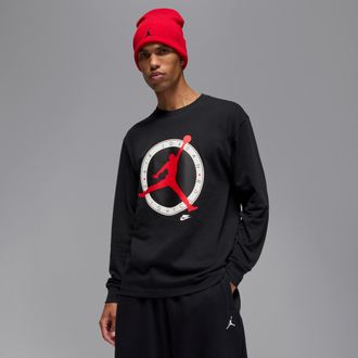 Nike Jordan Mens Jordan Flight Club Long-Sleeve T-Shirt in Black | IF3010-010