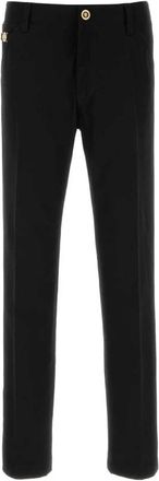 Versace Cotton-Gabardine Chino Broek - Heren - Nette broeken - Zwart - L - Katoen - Broeken
