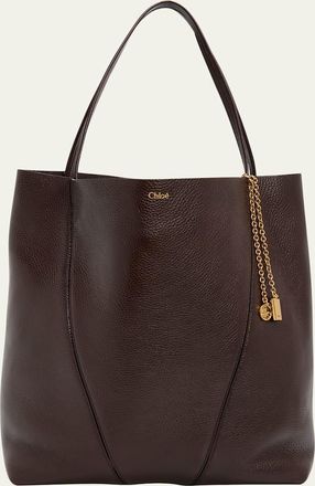 Chlo&eacute; Spin Grained Leather Tote Bag