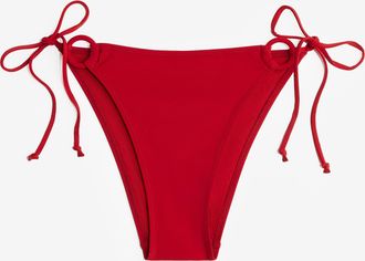 H&M Tie-Tanga Bikinihose - Red