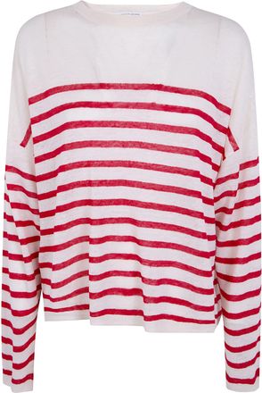 Majestic Oversized Linen 100 Stripes T-Shirt