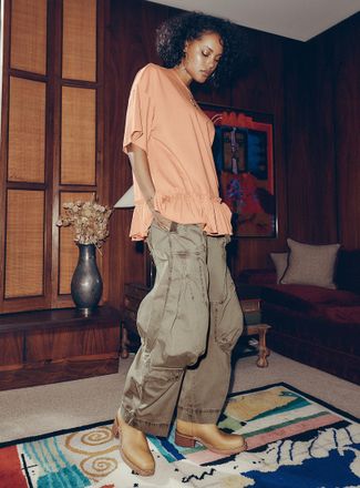 Free People Womens Onset cargo parachute pant