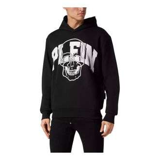 Philipp Plein Hoodies, male, Black, Size: 2XL Hoodie sweatshirt Skull