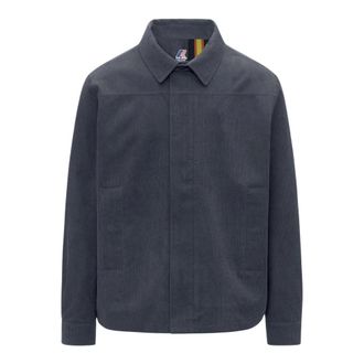 K-Way Heren, Jassen, Blauw, Maat: M Corduroy