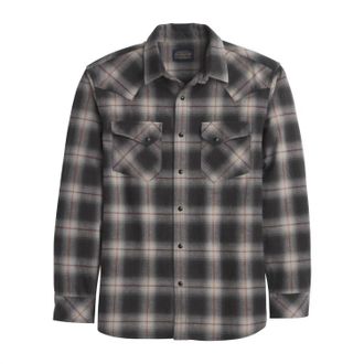 Pendleton Mens Wyatt Snap-Up Shirt In Charcoal Grey Plaid