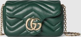 Gucci GG Marmont Mini Shoulder Bag, Green, Leather
