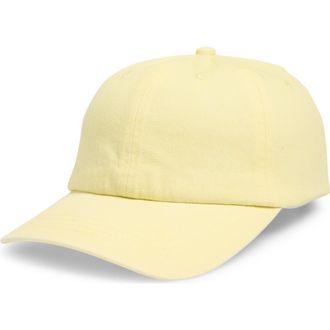 Nordstrom Rack Stonewash Cotton Dad Cap in Yellow at Nordstrom Rack