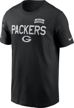 Nike Green Bay Packers Salute to Service Sideline Nike Mens Dri-FIT NFL T-Shirt in Black | 02ET00AA2C-NKC