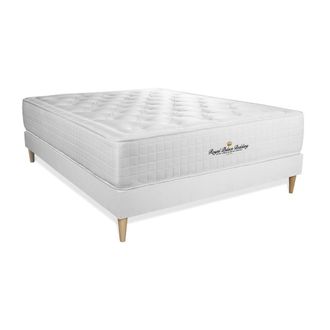 Royal Palace Bedding Royal Palace Bedding - Base Tapizada Blanco + Colch&oacute;n Con Espuma Viscoel&aacute;stica 140 X 190