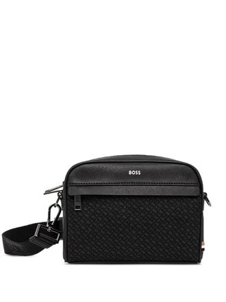 BOSS Borsa messenger con logo - Nero